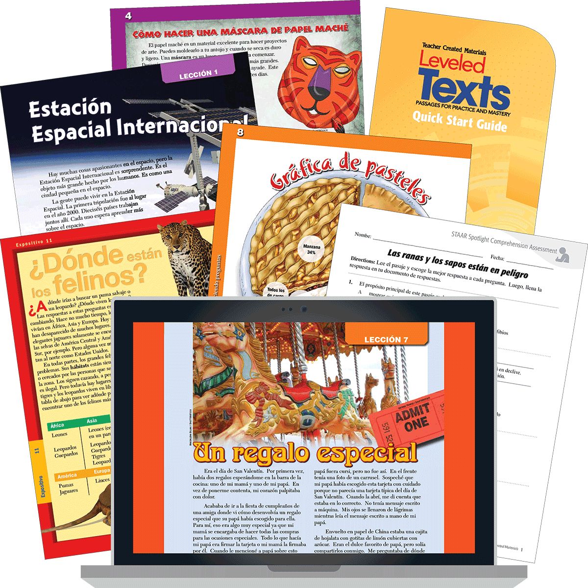 TCM Leveled Texts, 3-5 (Spanish)