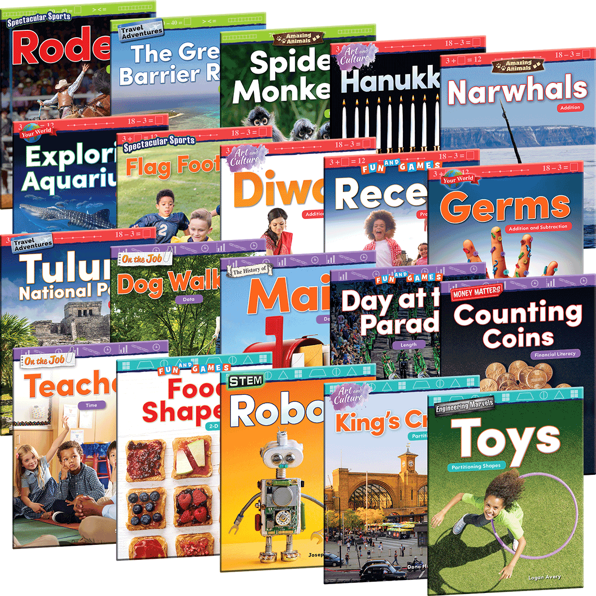 Mathematics Readers, 2nd Edition, Grade 1 6-Book Collection (20 Titles, 120 Readers)