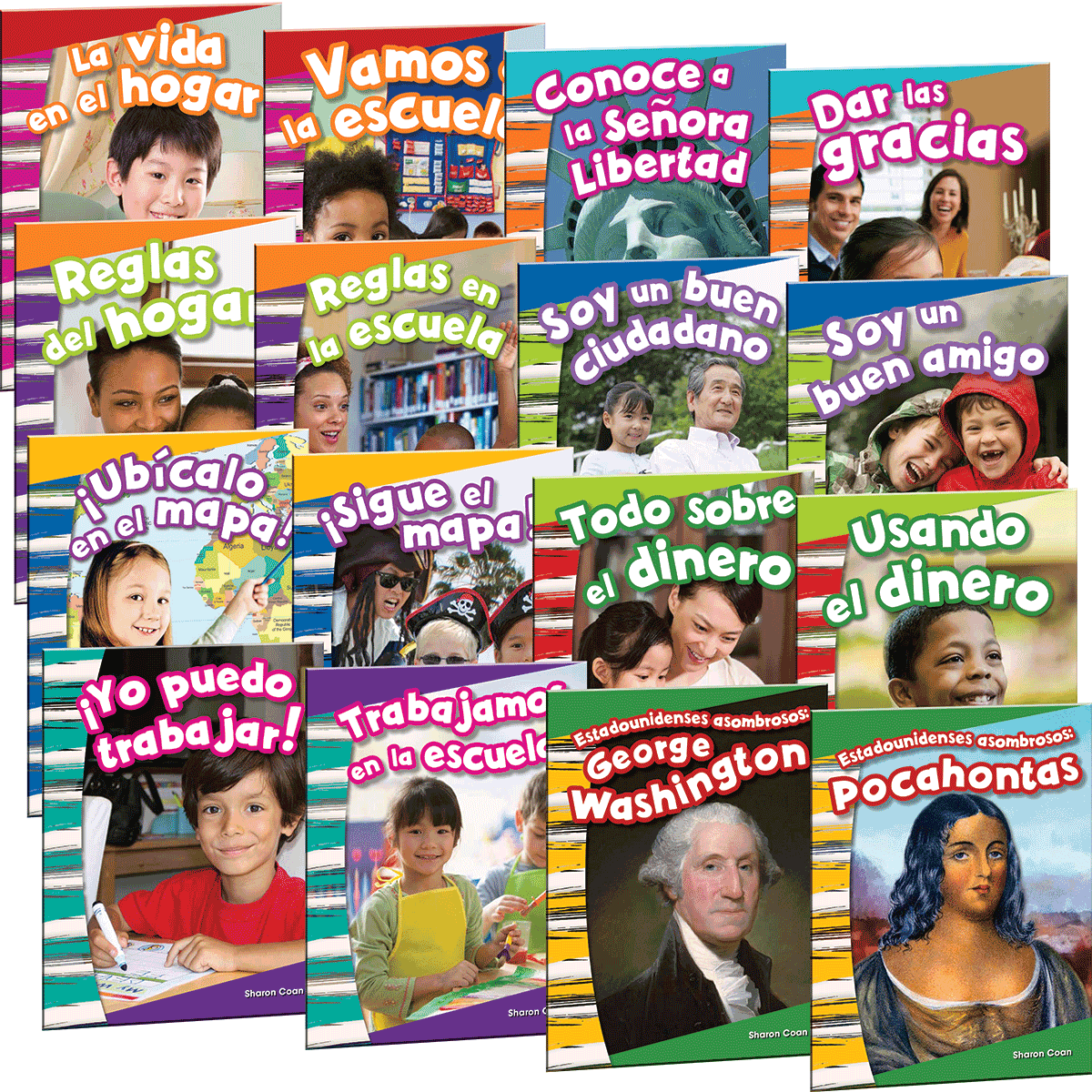 Primary Source Readers Grade K Spanish 6-Pack Collection (16 Titles, 96 Readers)