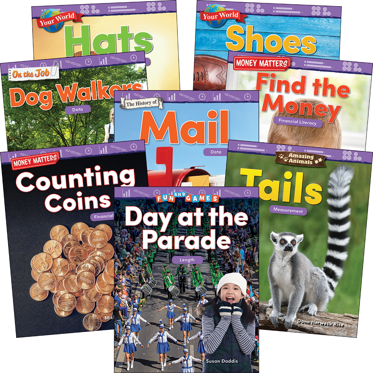 Measurement & Data: Grades K-1 (8-Book Set)