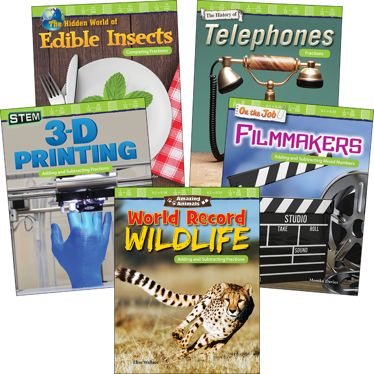 Adding & Subtracting Fractions: Grades 4-5 (5-Book Set)