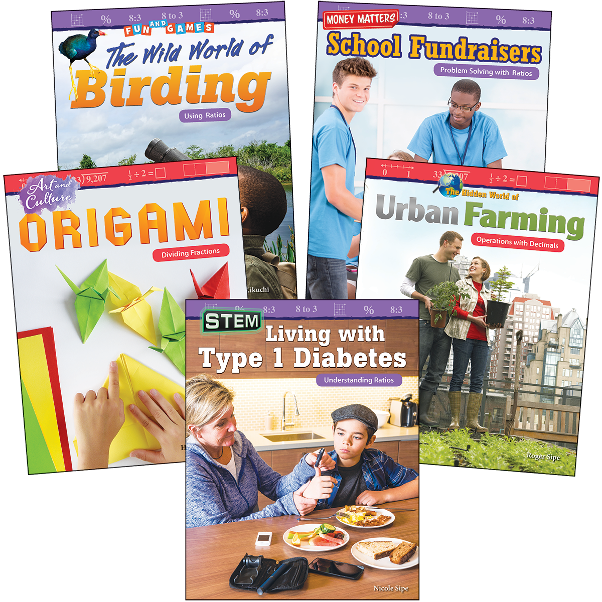 Fractions, Decimals, and Ratios Grade 6: 5-Book Set