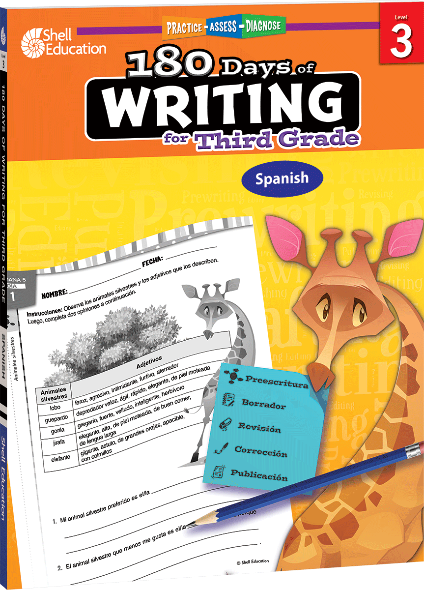 180 Days®: Writing for Third Grade (Spanish)