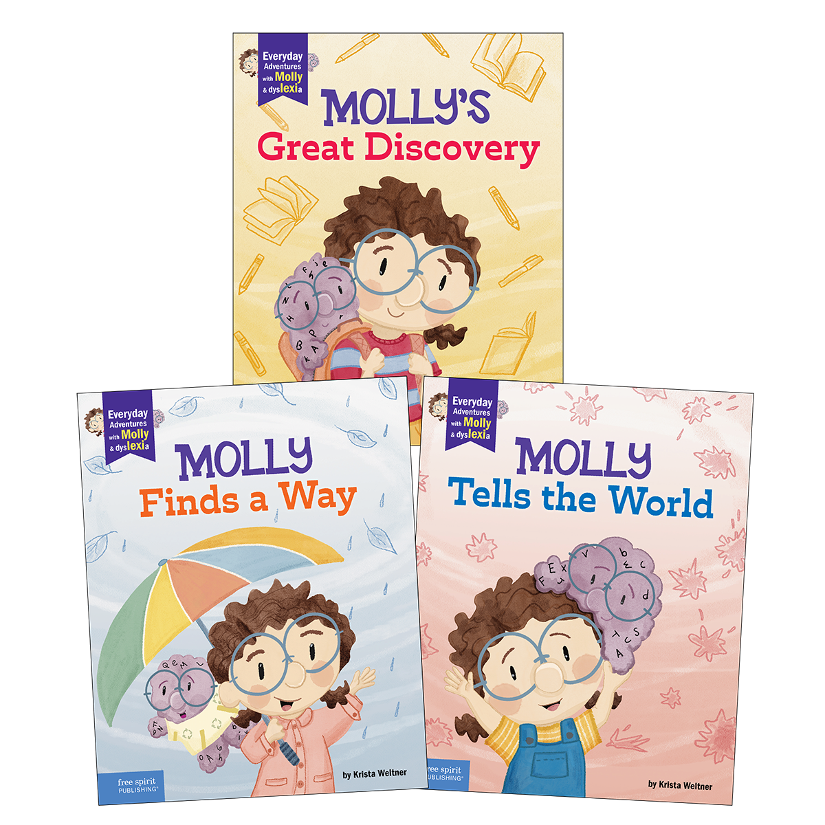 Everyday Adventures with Molly and Dyslexia Complete Series Hardcover 3-Book Set
