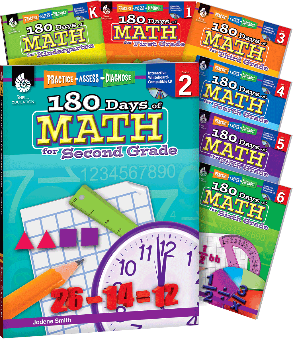 180 Days™: Math for K-6, 7-Book Set