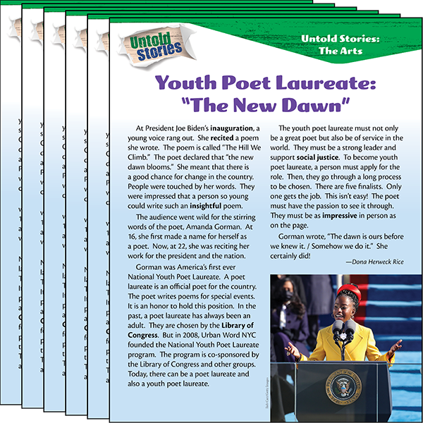 Untold Stories: The Arts: Youth Poet Laureate: "The New Dawn" 6-Pack
