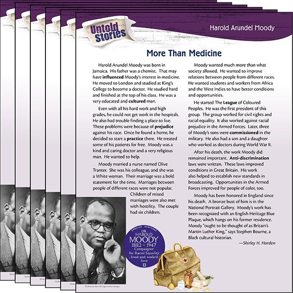 Harold Arundel Moody: More Than Medicine 6-Pack