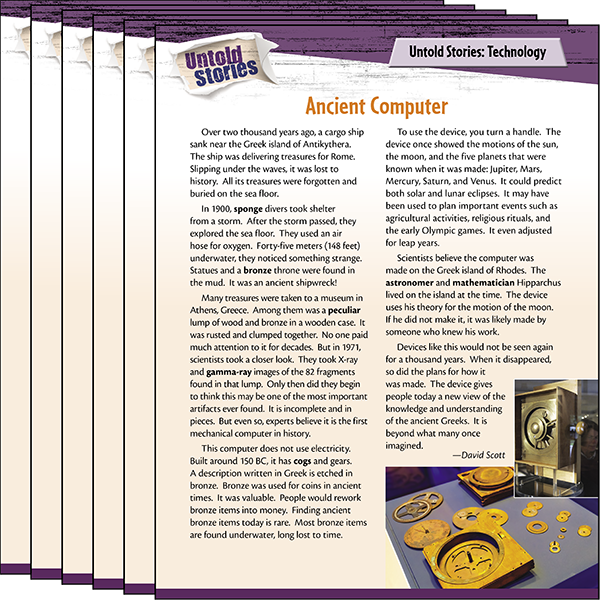 Untold Stories: Technology: Ancient Computer 6-Pack