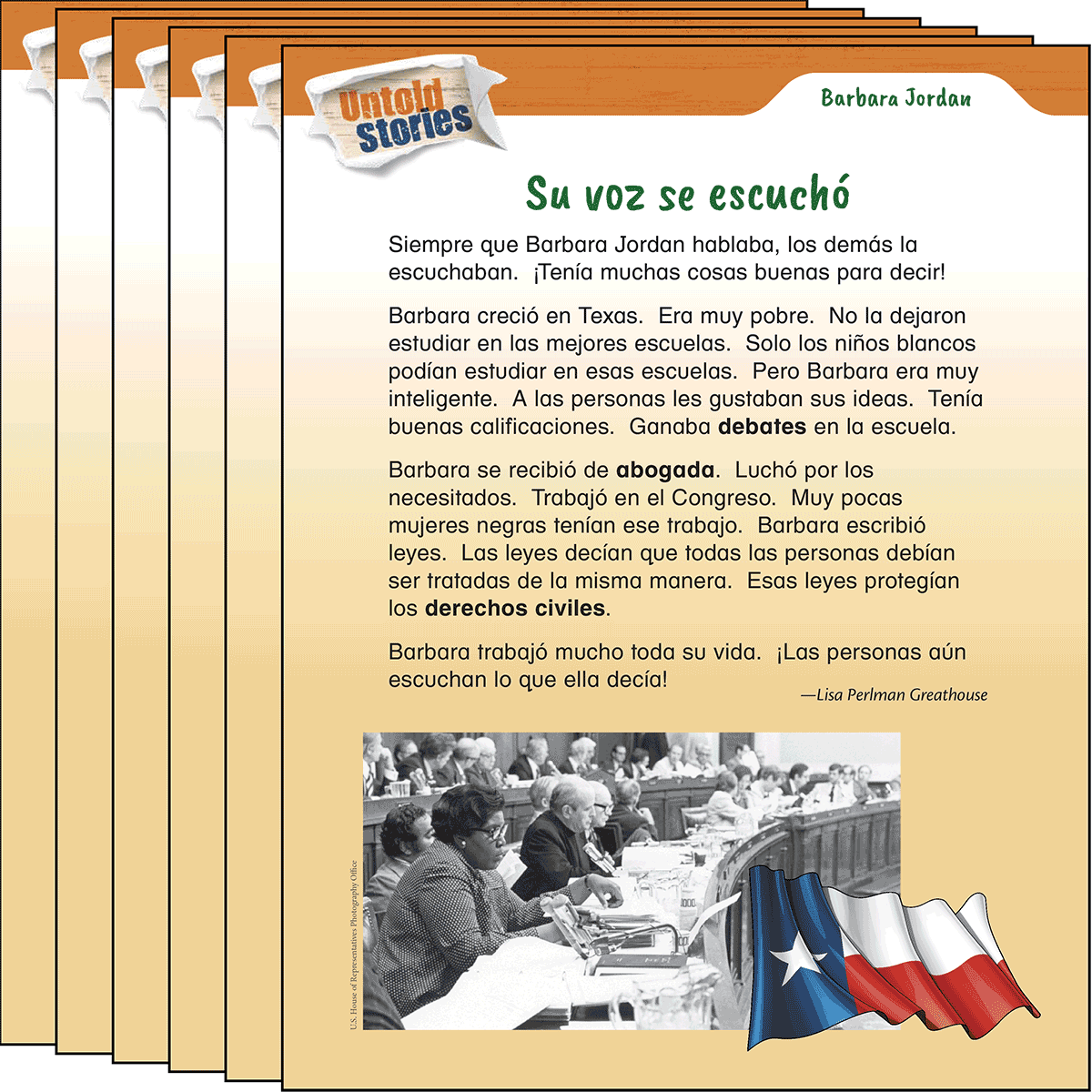 Barbara Jordan: Su voz se escuchó 6-Pack
