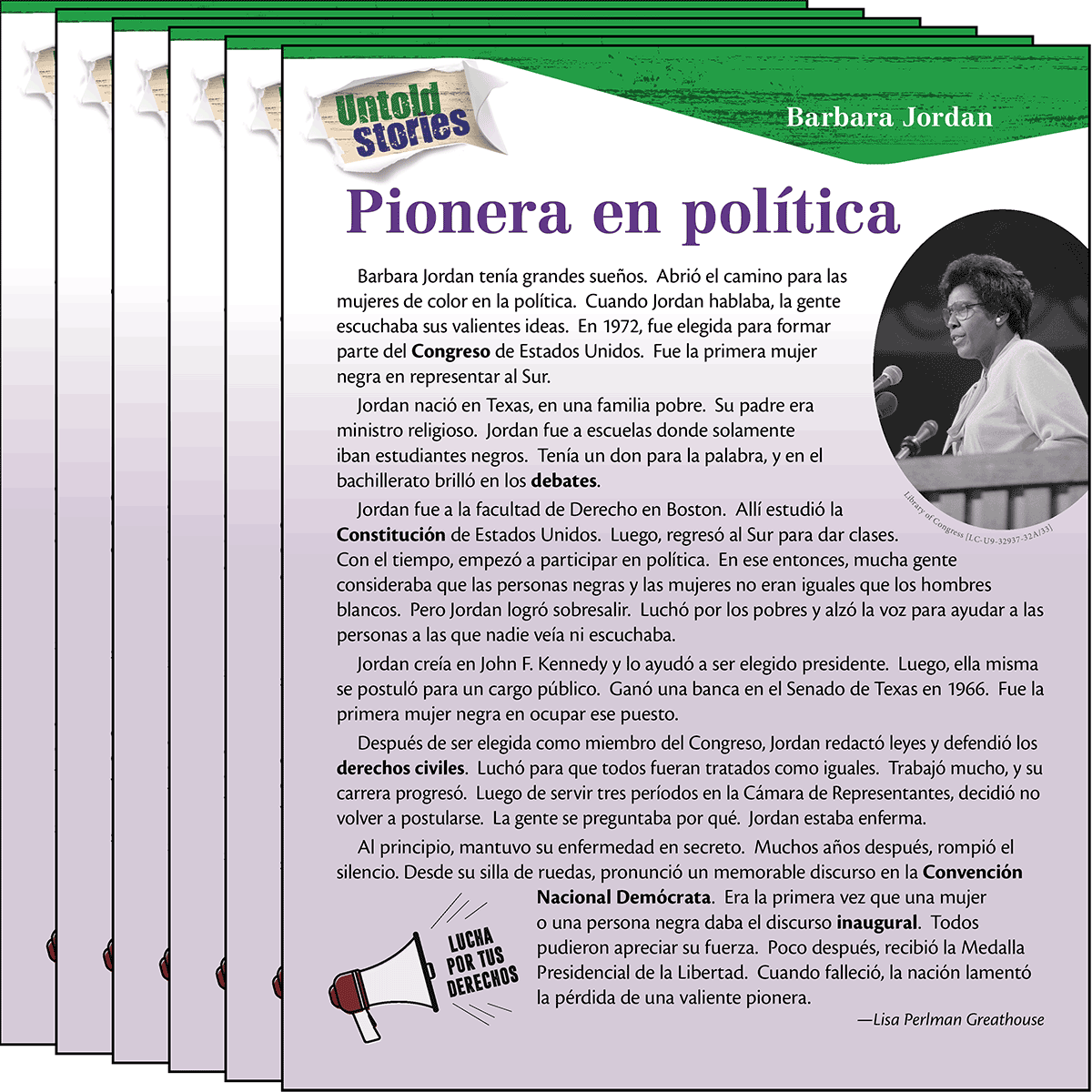 Barbara Jordan: Pionera en política 6-Pack
