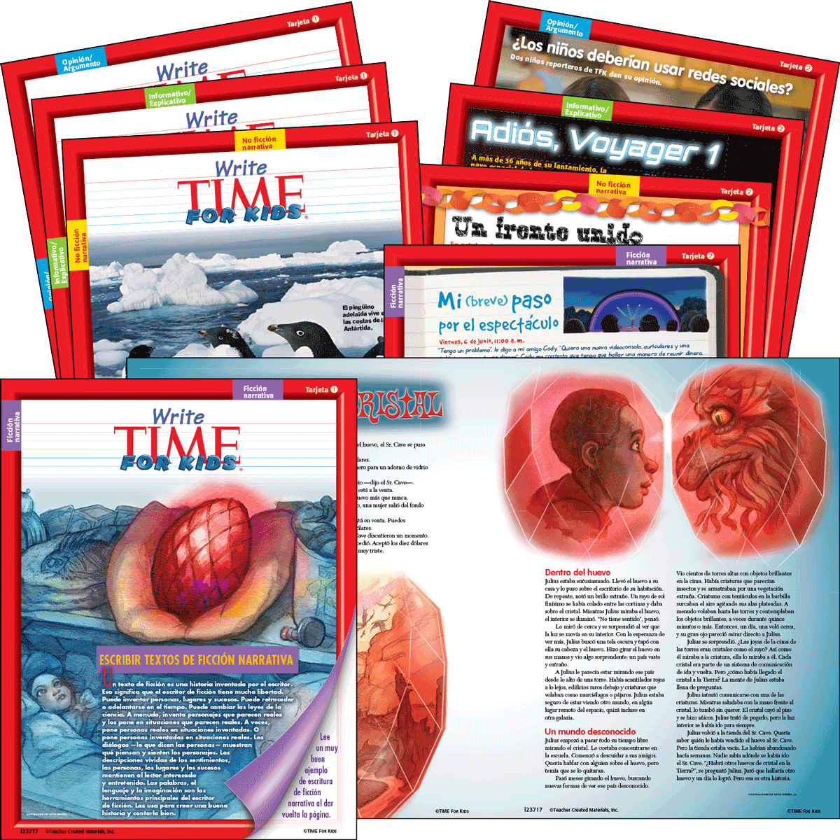 Write TIME for Kids: Mentor Text Card Set: Level 5 (Spanish Version)