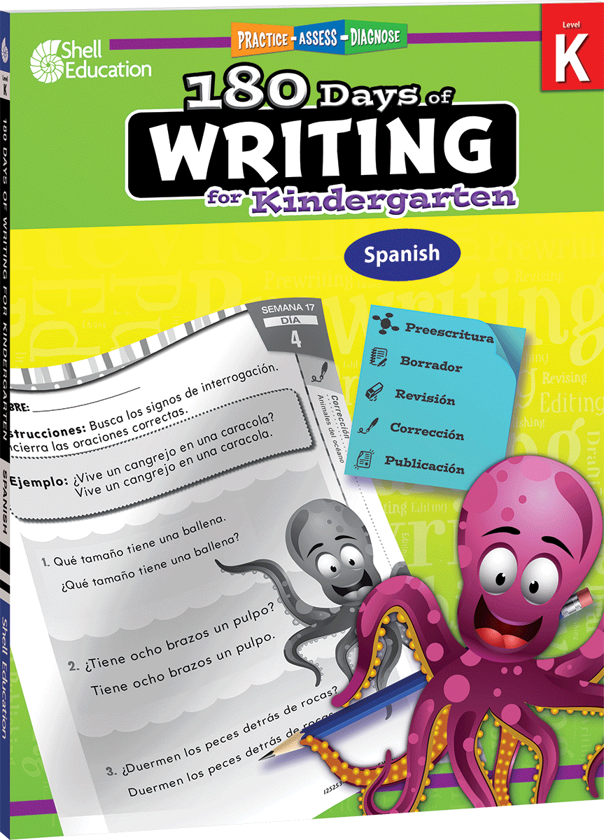 180 Days™: Writing for Kindergarten (Spanish)