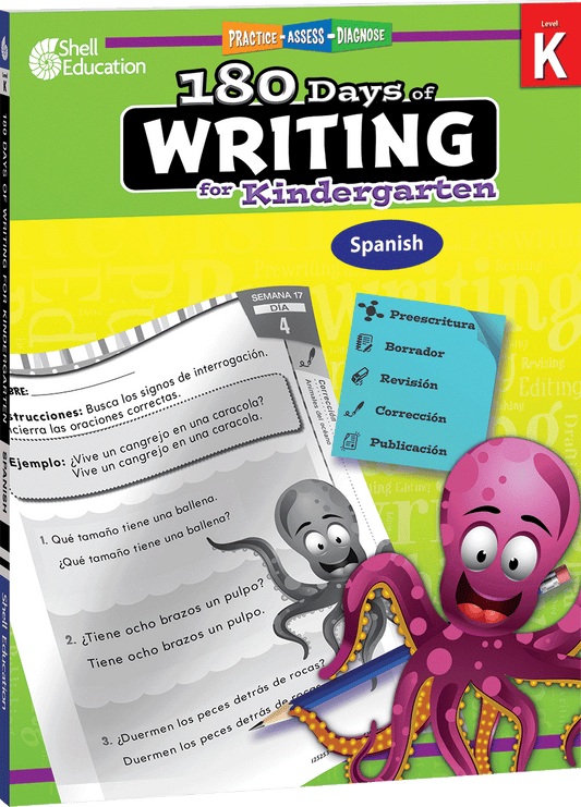 180 Days™: Writing for Kindergarten (Spanish)