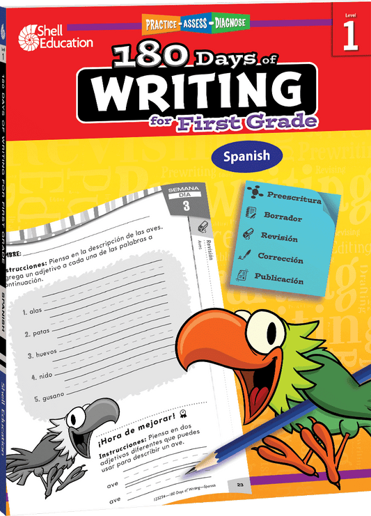 180 Days™: Writing for First Grade (Spanish)