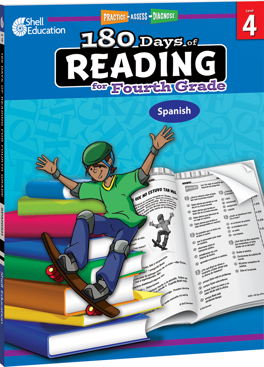 180 Days®: Reading for Fourth Grade (Spanish)