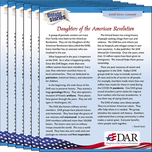 Untold Stories: Community: Daughters of the American Revolution 6-Pack