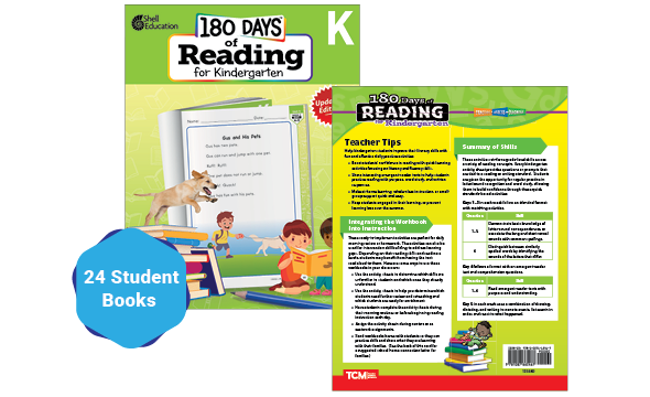 180 Days™: Reading for Kindergarten 24-Book Set