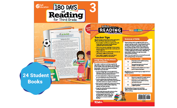 180 Days™: Reading for Third Grade 24-Book Set