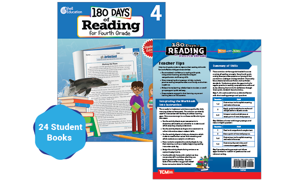 180 Days™: Reading for Fourth Grade 24-Book Set