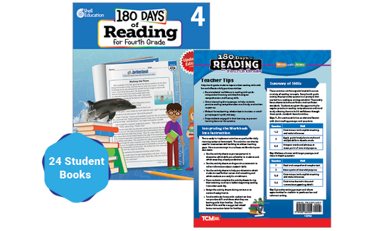 180 Days™: Reading for Fourth Grade 24-Book Set