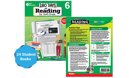 180 Days™: Reading for Sixth Grade 24-Book Set