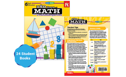 180 Days™: Math for Prekindergarten 24-Book Set