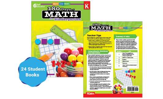 180 Days™: Math for Kindergarten 24-Book Set