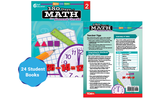 180 Days™: Math for Second Grade 24-Book Set