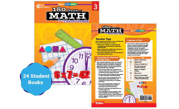 180 Days™: Math for Third Grade 24-Book Set