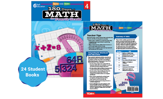 180 Days™: Math for Fourth Grade 24-Book Set