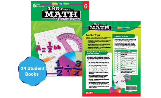 180 Days™: Math for Sixth Grade 24-Book Set