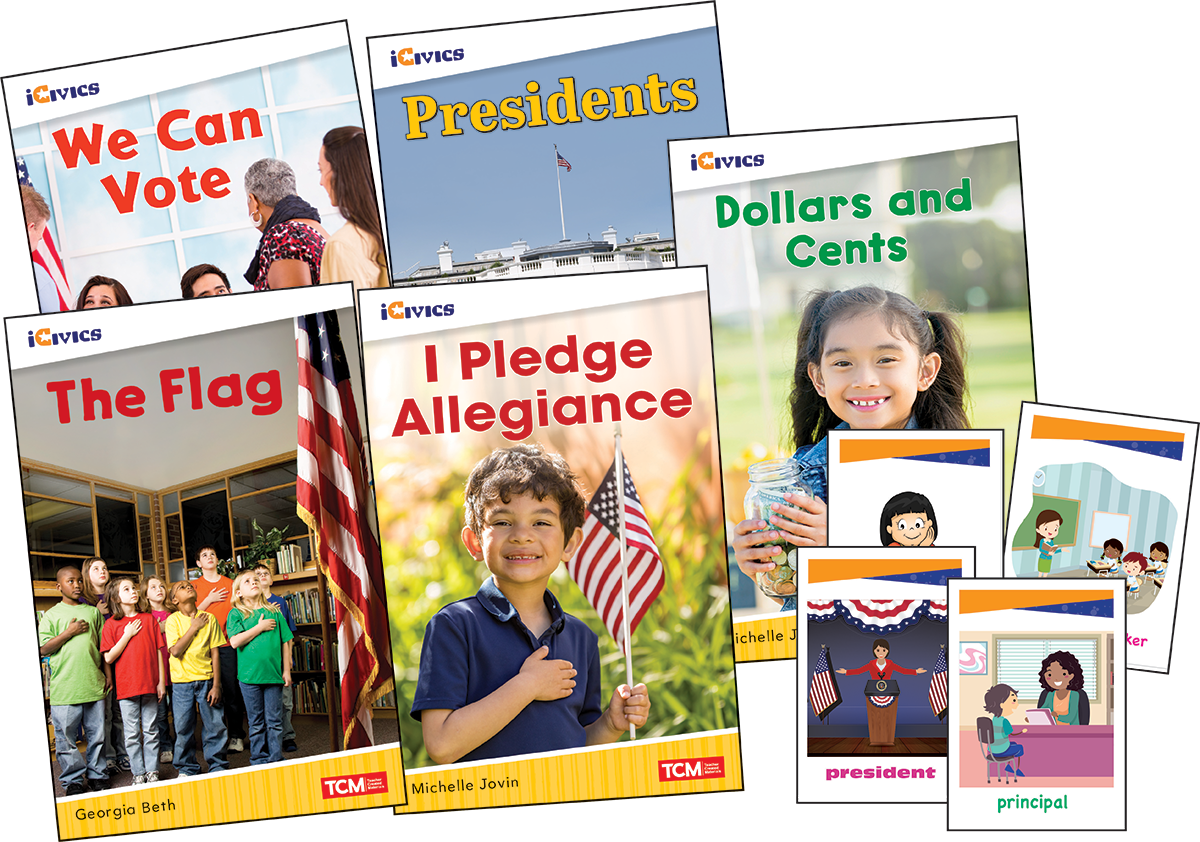 iCivics Grade K: Leadership & Responsibility 5-Book Set + Game Cards