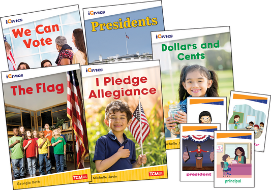 iCivics Grade K: Leadership & Responsibility 5-Book Set + Game Cards