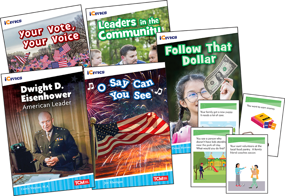 iCivics Grade 2: Leadership & Responsibility 5-Book Set + Game Cards