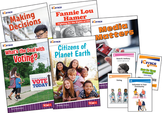 iCivics Grade 4: Community & Social Awareness 5-Book Set + Game Cards