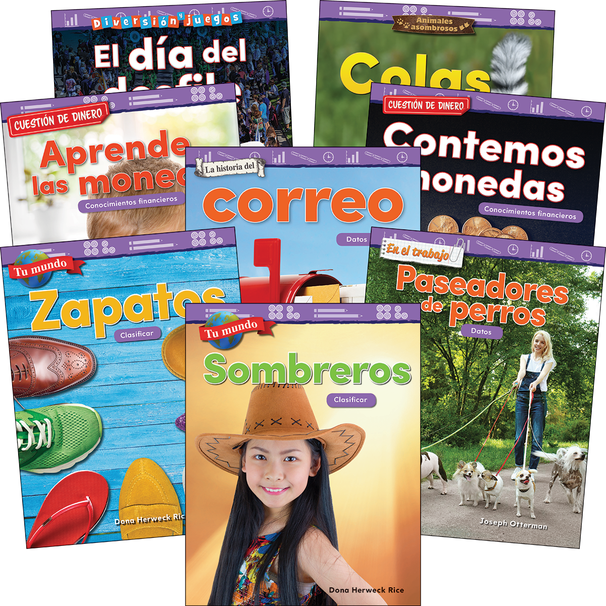 Measurement & Data Grades K-1 Spanish: 8-Book Set