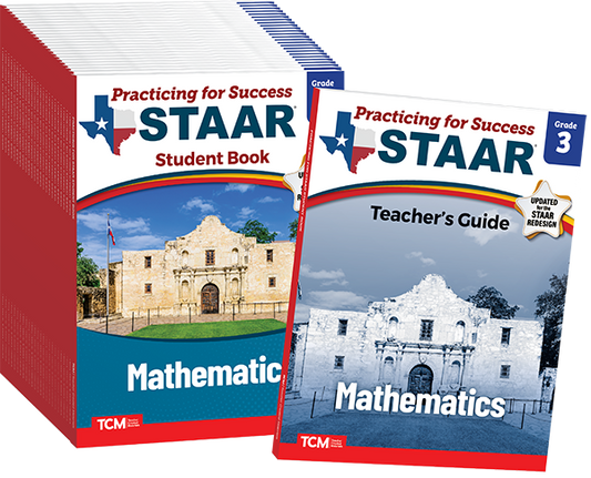 Practicing for Success: STAAR Mathematics Grade 3 25-Pack