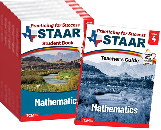 Practicing for Success: STAAR Mathematics Grade 4 25-Pack