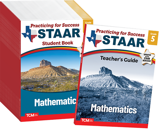 Practicing for Success: STAAR Mathematics Grade 5 25-Pack