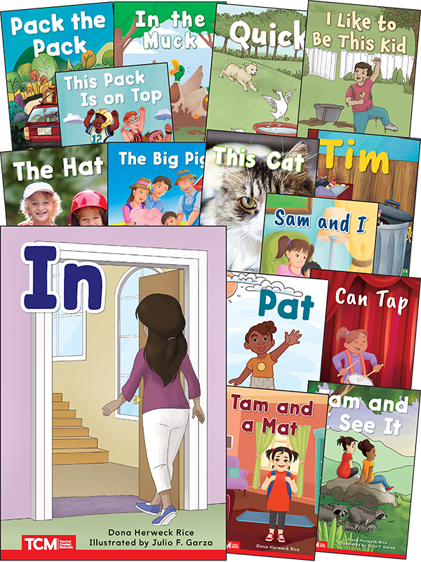 Decodable Books Grade PK-K Set 1: 15-Book Set