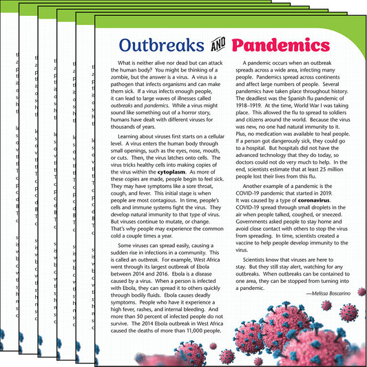 Outbreaks and Pandemics Text Card 6-Pack