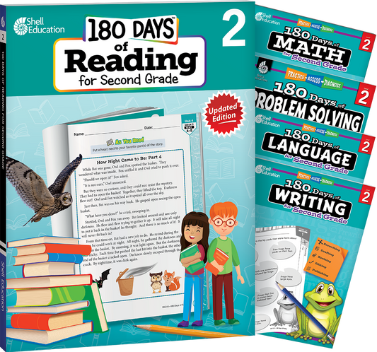 180 Days™: Reading, Math, Language, Writing, & Problem Solving for Grade 2:  5-Book Set