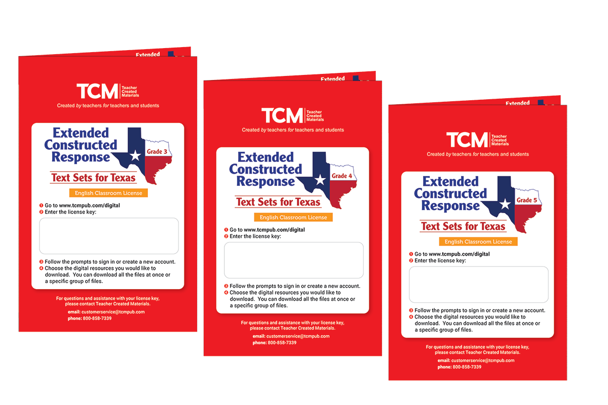 Extended Constructed Response: Text Sets for Texas: Grades 3-5 School Site License