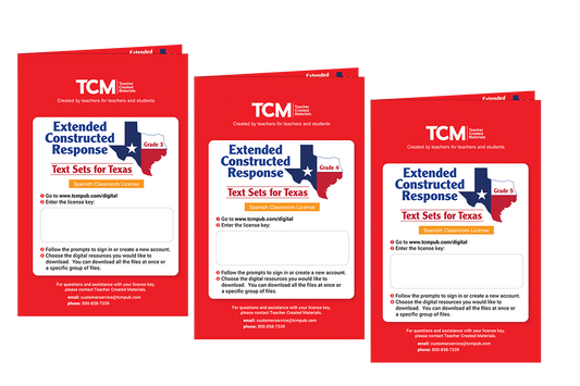 Extended Constructed Response: Text Sets for Texas: Grades 3-5 School Site License (Spanish)