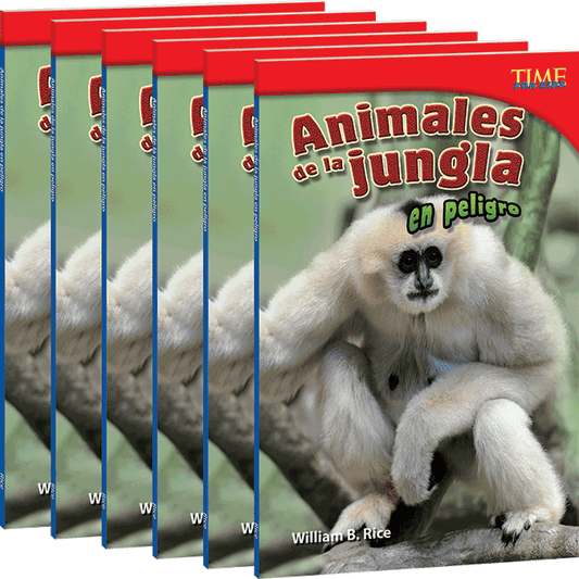 Animales de la jungla en peligro 6-Pack