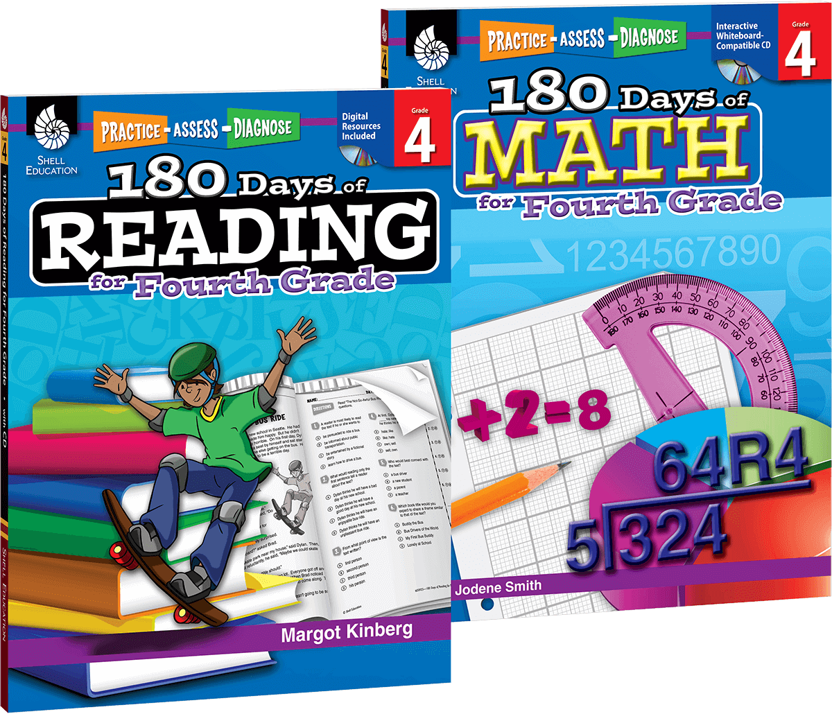 180 Days™: Reading & Math for Grade 4: 2-Book Set