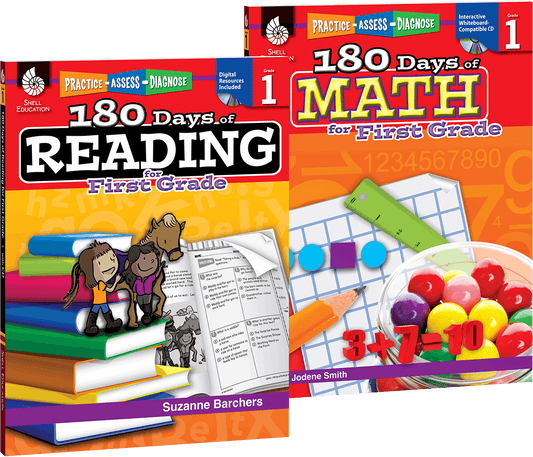 180 Days™: Reading & Math Grade 1: 2-Book Set