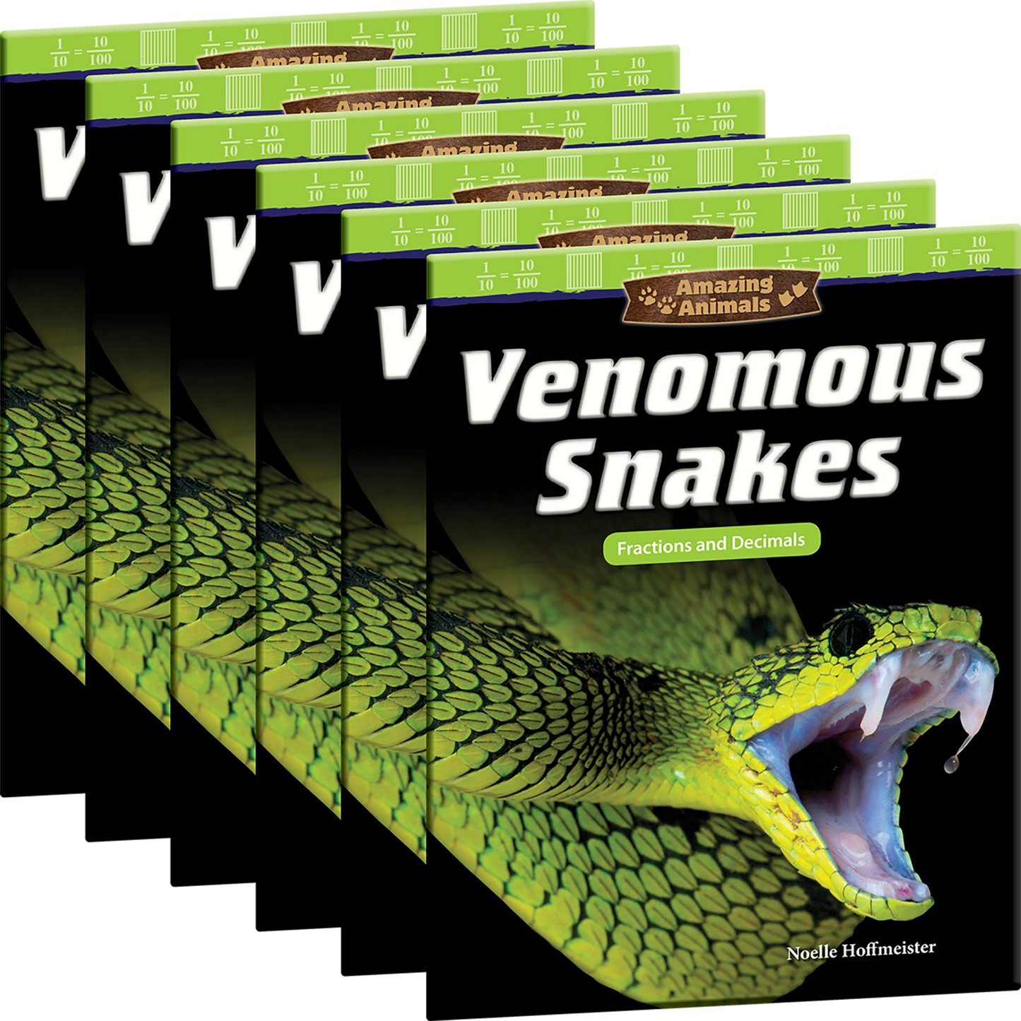 Amazing Animals: Venomous Snakes: Fractions and Decimals 6-Pack