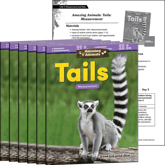 Amazing Animals: Tails: Measurement 6-Pack