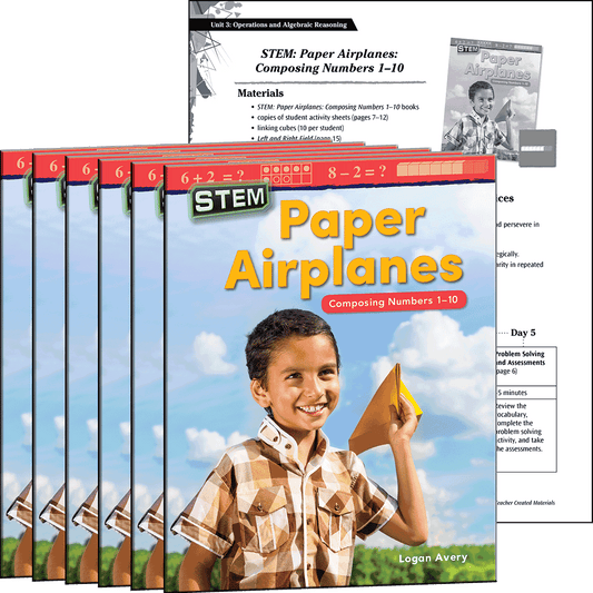 STEM: Paper Airplanes: Composing Numbers 1-10 6-Pack